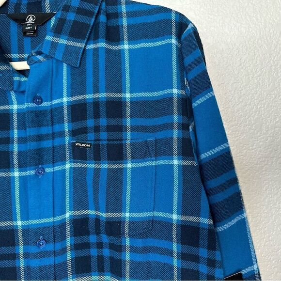 NWT Volcom Plaid Flannel Long Sleeves Button Down Shirt - Picture 6 of 13